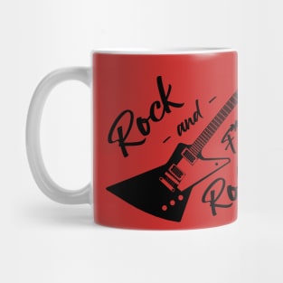 Rock and f*cking roll electric guitar art Mug